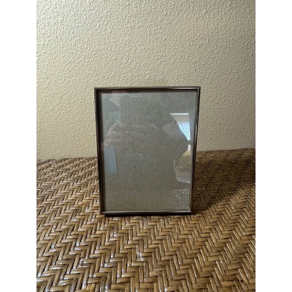 Vintage 70's Brass Picture Frame With Velvet Backing - Picture 1 of 5